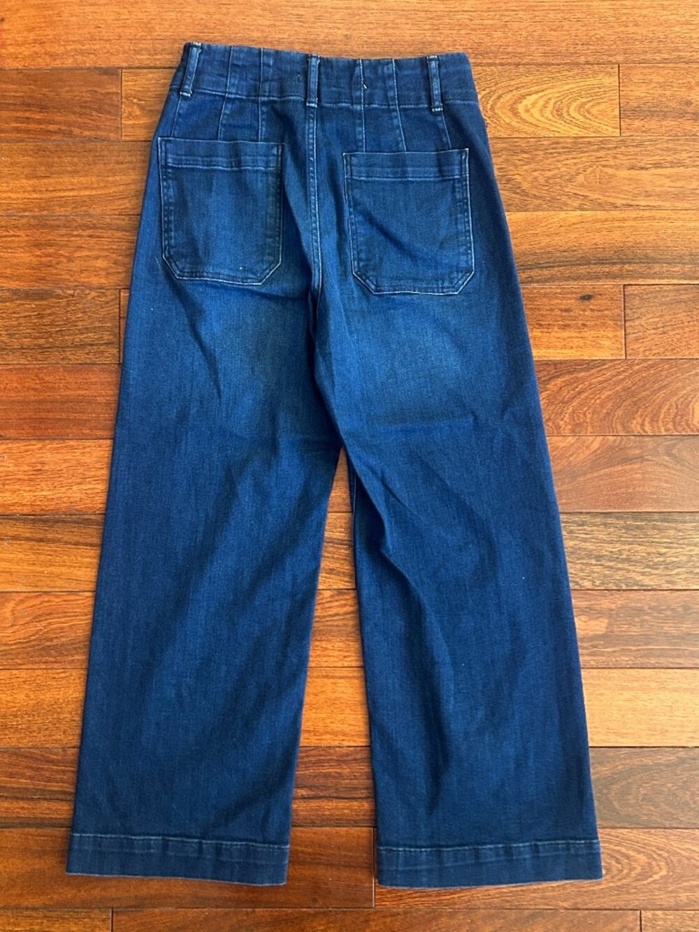 Pilcro The Skipper Jeans 27 High Rise Wide Leg Sailor Dark Wash Anthropologie - Picture 3 of 6